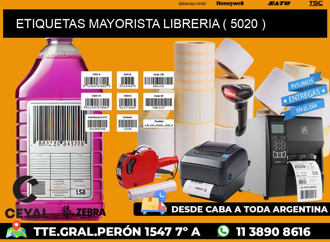 ETIQUETAS MAYORISTA LIBRERIA ( 5020 )