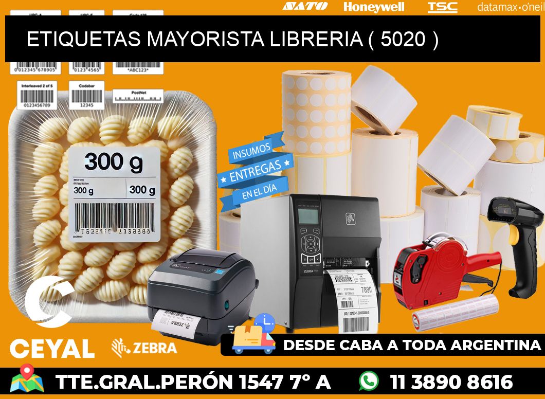 ETIQUETAS MAYORISTA LIBRERIA ( 5020 )