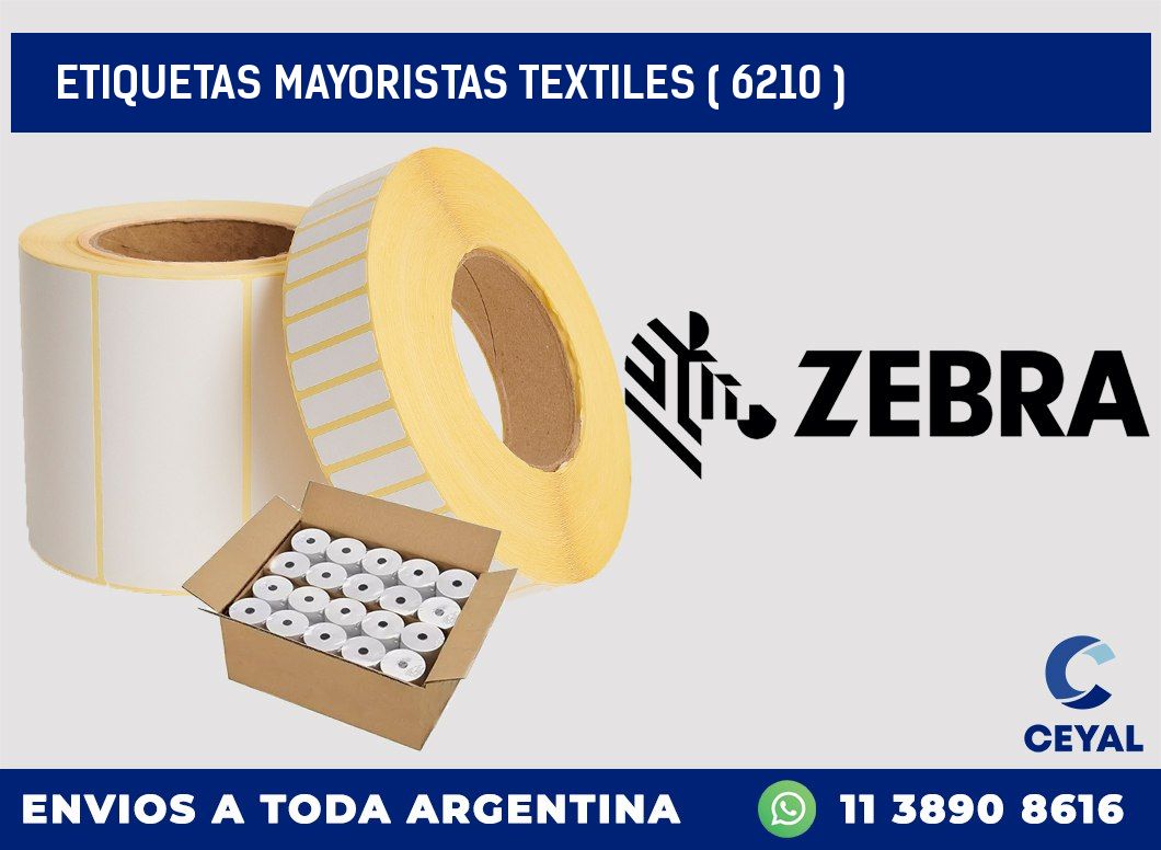 ETIQUETAS MAYORISTAS TEXTILES ( 6210 )