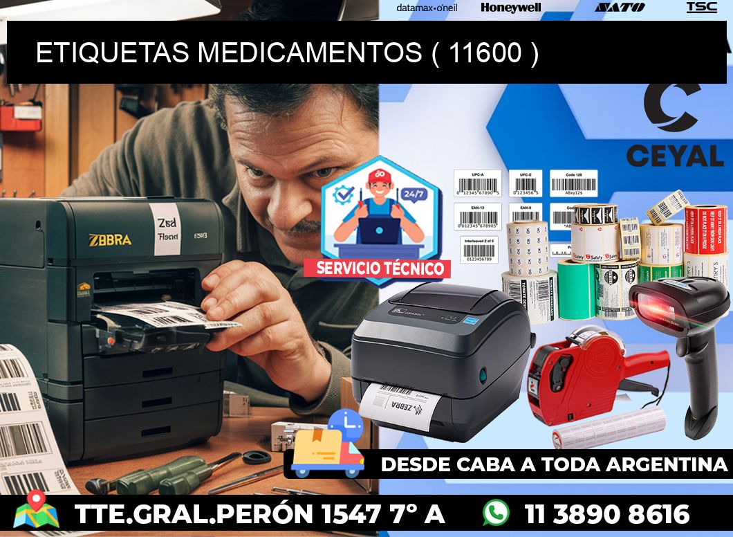 ETIQUETAS MEDICAMENTOS ( 11600 )