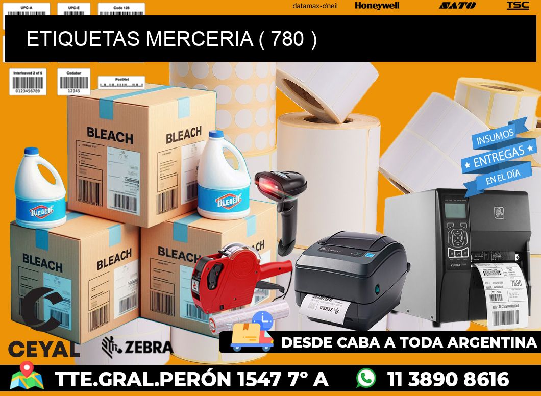 ETIQUETAS MERCERIA ( 780 )