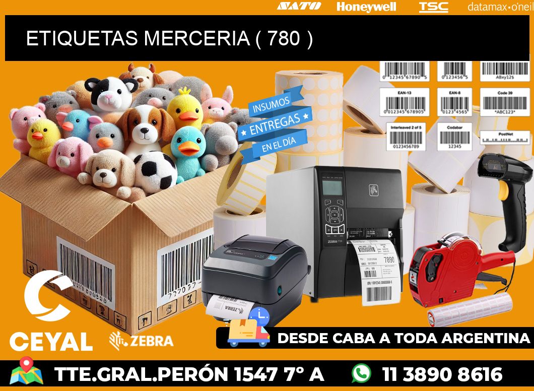 ETIQUETAS MERCERIA ( 780 )