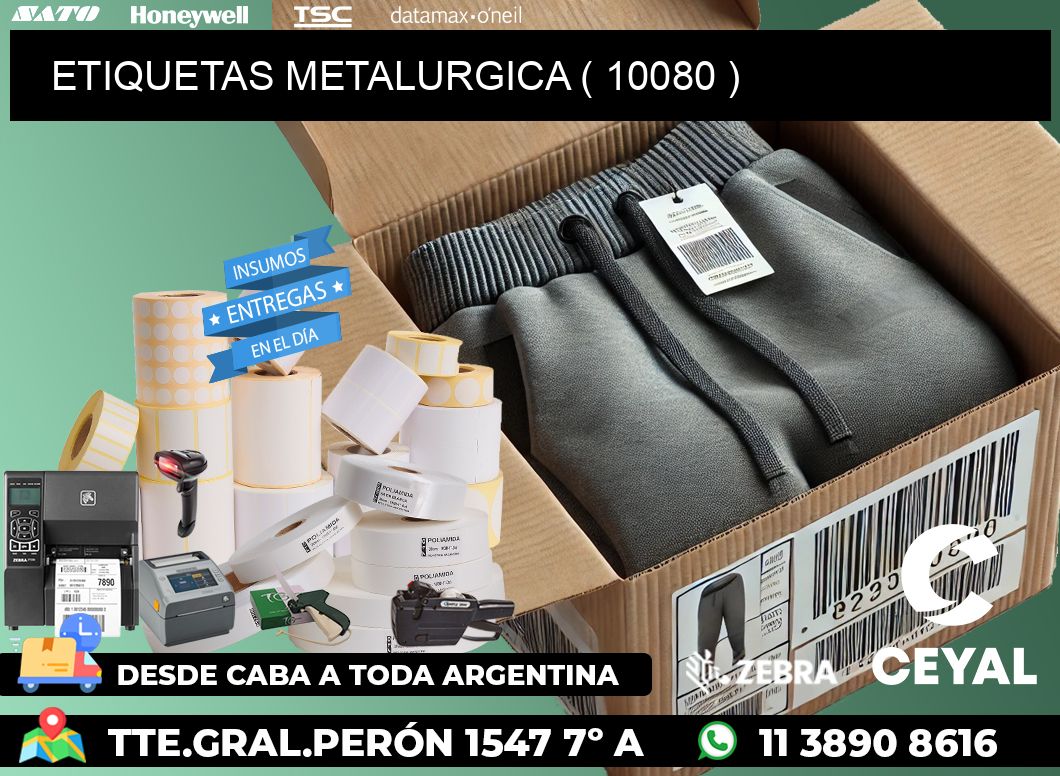 ETIQUETAS METALURGICA ( 10080 )