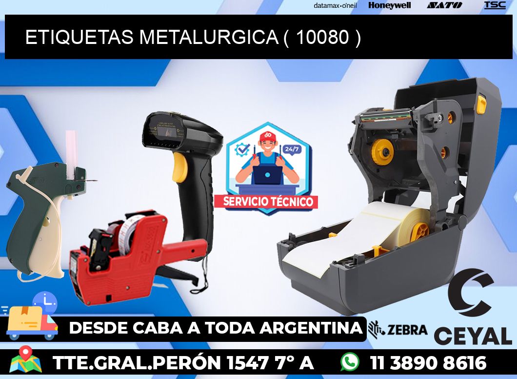 ETIQUETAS METALURGICA ( 10080 )