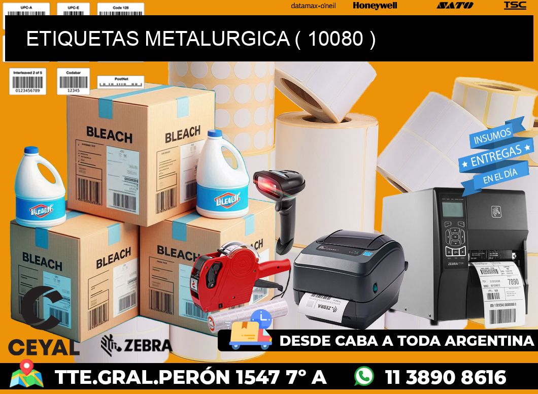 ETIQUETAS METALURGICA ( 10080 )