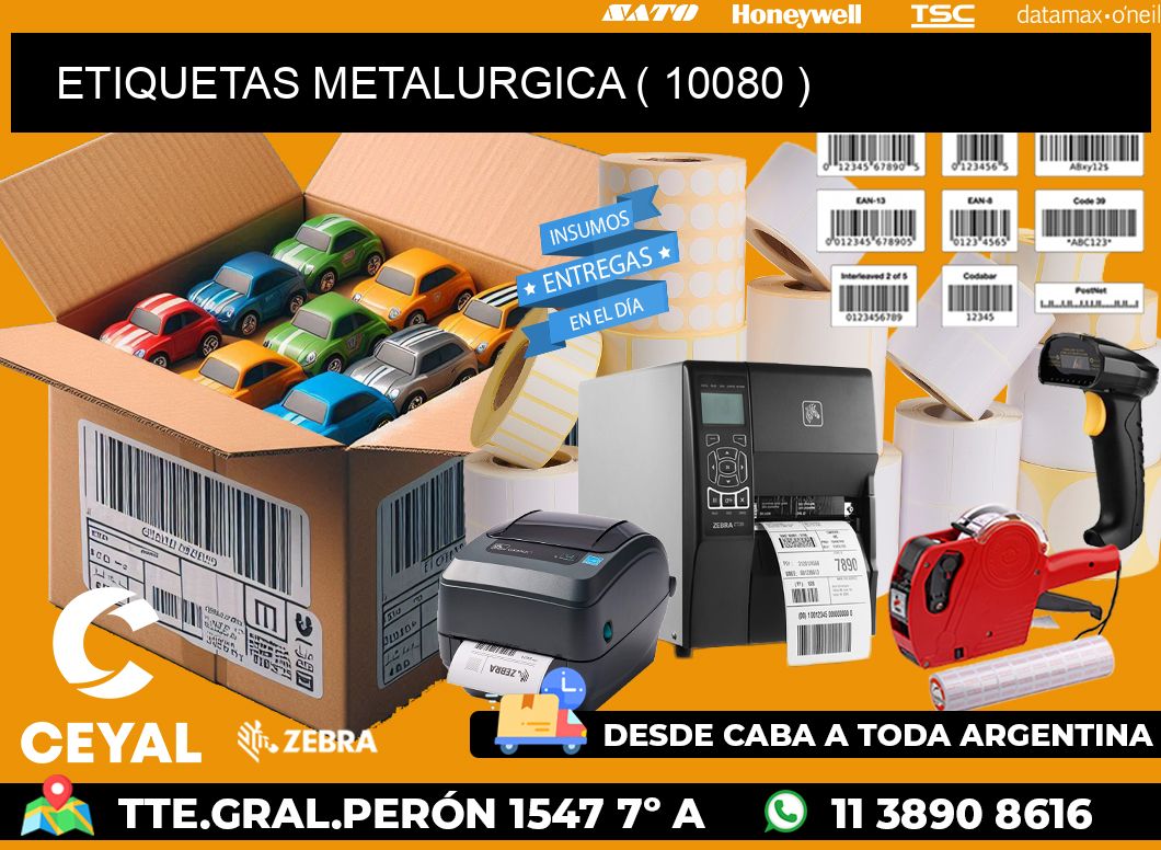 ETIQUETAS METALURGICA ( 10080 )