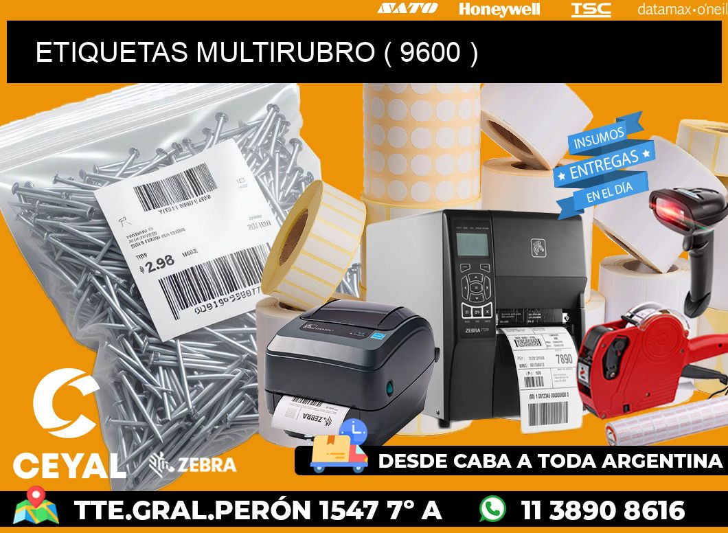 ETIQUETAS MULTIRUBRO ( 9600 )