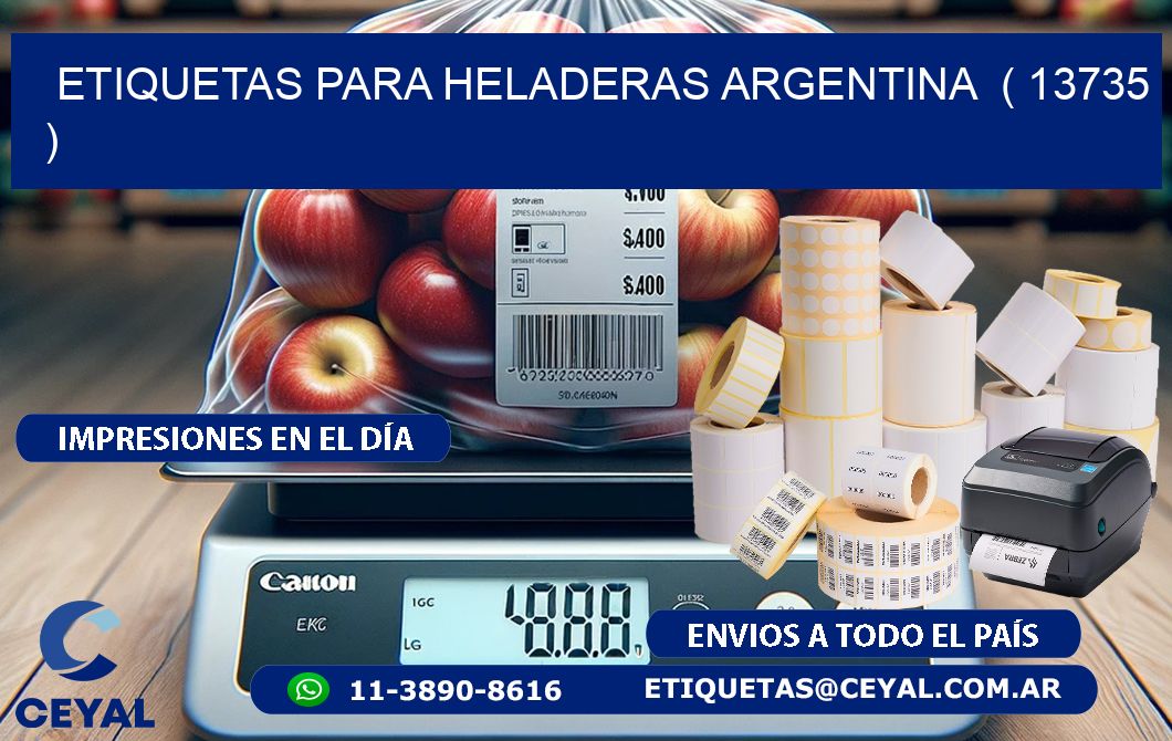 ETIQUETAS PARA HELADERAS ARGENTINA  ( 13735 )
