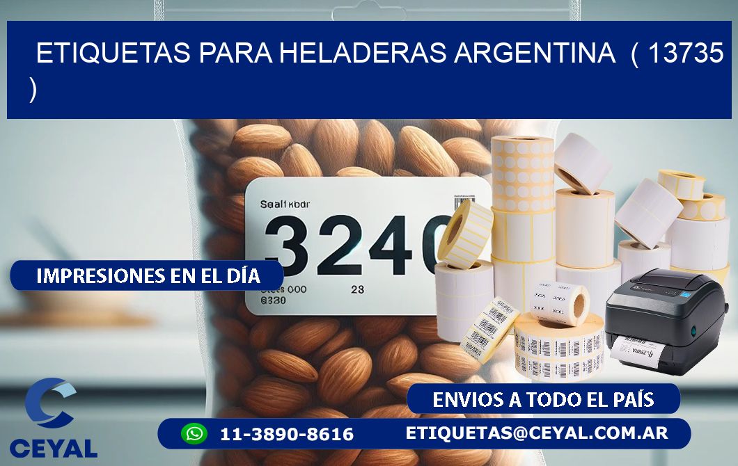 ETIQUETAS PARA HELADERAS ARGENTINA  ( 13735 )
