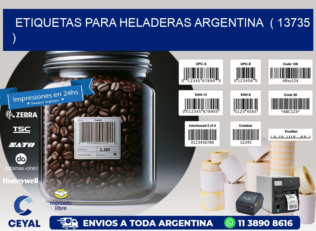 ETIQUETAS PARA HELADERAS ARGENTINA  ( 13735 )