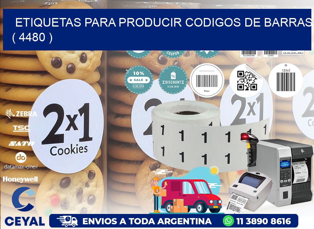 ETIQUETAS PARA PRODUCIR CODIGOS DE BARRAS ( 4480 )