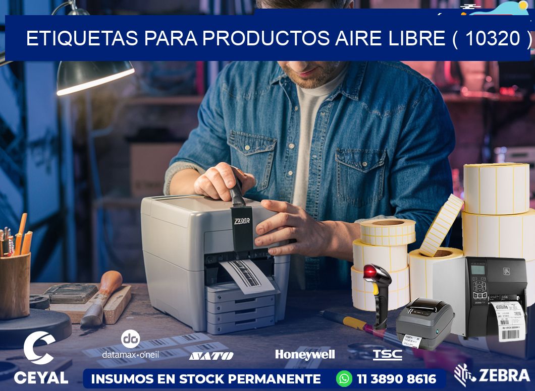 ETIQUETAS PARA PRODUCTOS AIRE LIBRE ( 10320 )