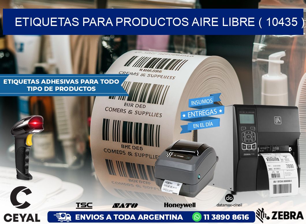ETIQUETAS PARA PRODUCTOS AIRE LIBRE ( 10435 )