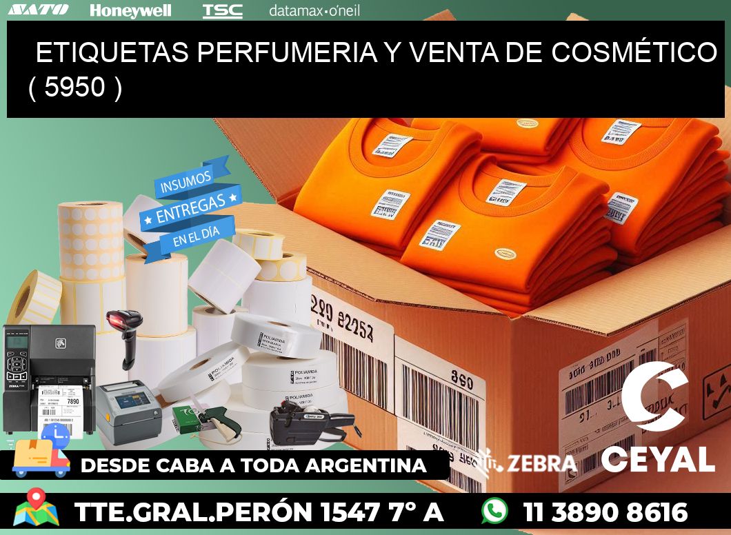 ETIQUETAS PERFUMERIA Y VENTA DE COSMÉTICO ( 5950 )