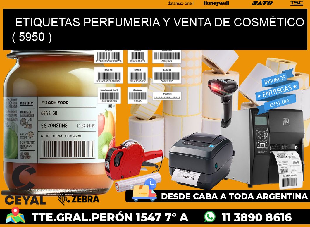 ETIQUETAS PERFUMERIA Y VENTA DE COSMÉTICO ( 5950 )