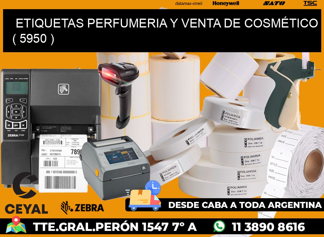 ETIQUETAS PERFUMERIA Y VENTA DE COSMÉTICO ( 5950 )