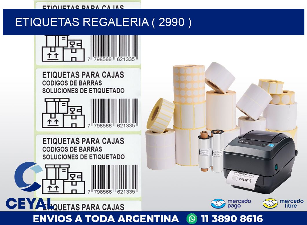 ETIQUETAS REGALERIA ( 2990 )