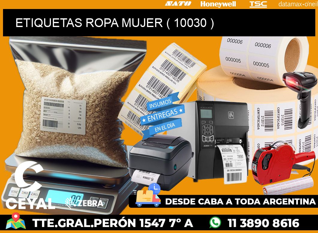 ETIQUETAS ROPA MUJER ( 10030 )