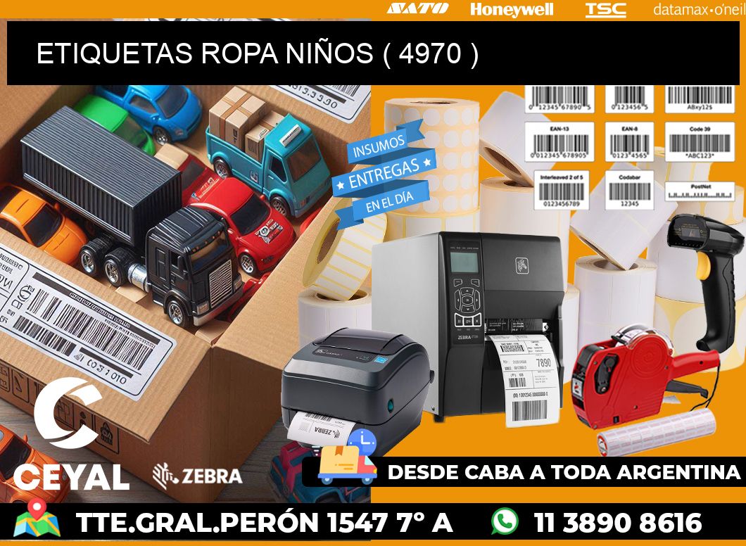 ETIQUETAS ROPA NIÑOS ( 4970 )