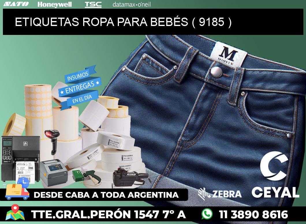 ETIQUETAS ROPA PARA BEBÉS ( 9185 )