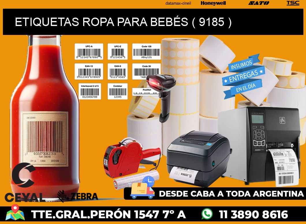 ETIQUETAS ROPA PARA BEBÉS ( 9185 )