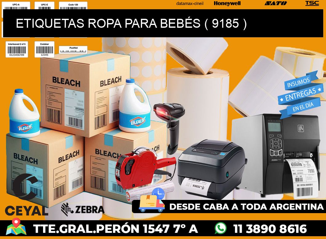 ETIQUETAS ROPA PARA BEBÉS ( 9185 )