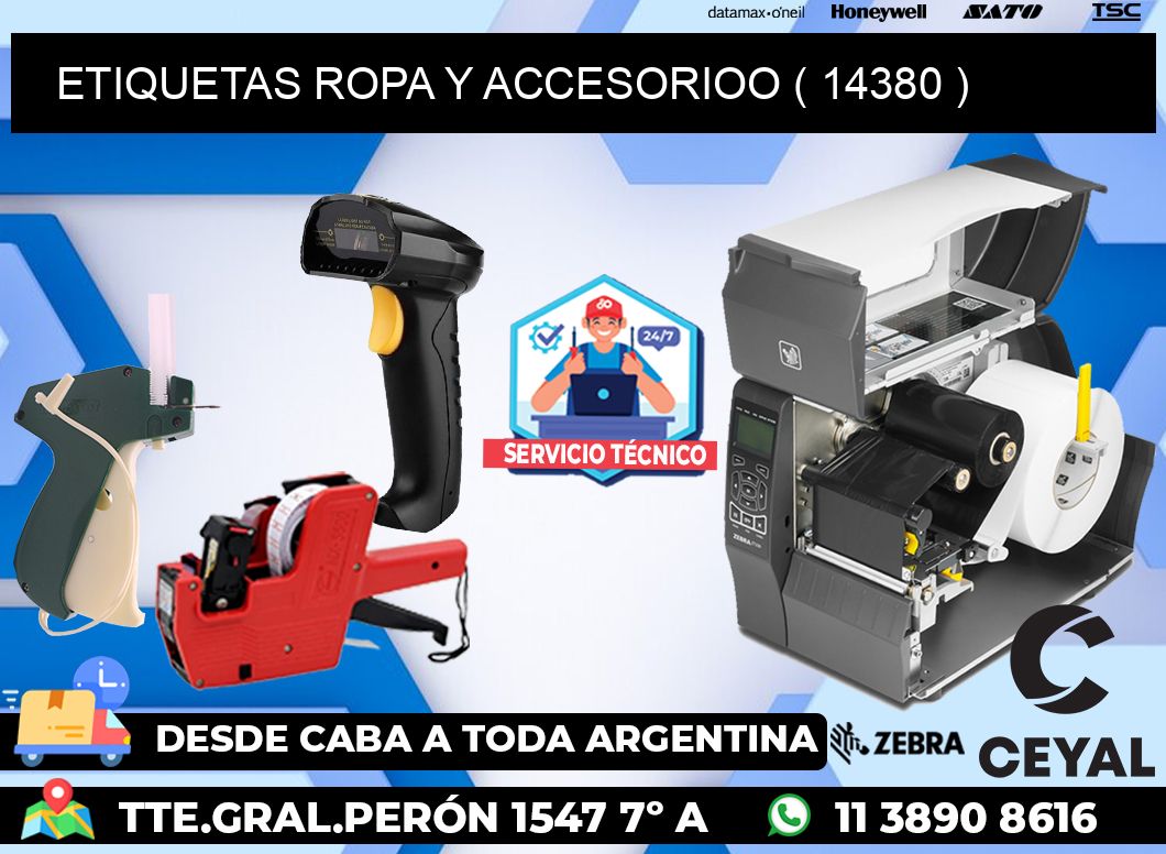 ETIQUETAS ROPA Y ACCESORIOO ( 14380 )