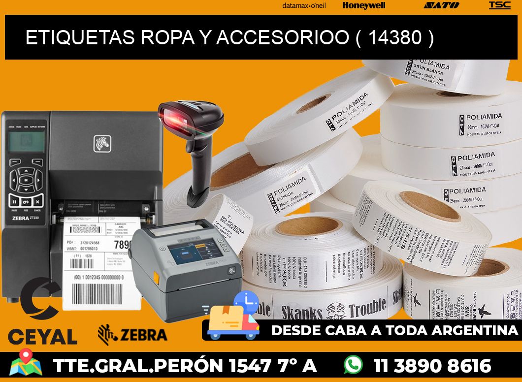 ETIQUETAS ROPA Y ACCESORIOO ( 14380 )