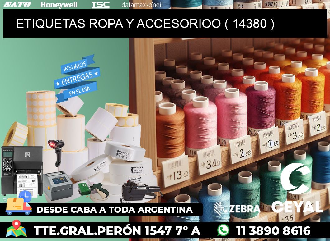 ETIQUETAS ROPA Y ACCESORIOO ( 14380 )