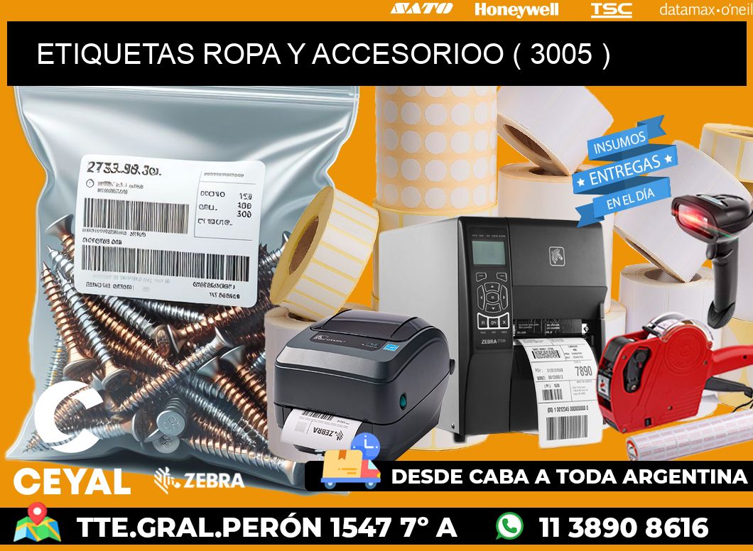 ETIQUETAS ROPA Y ACCESORIOO ( 3005 )