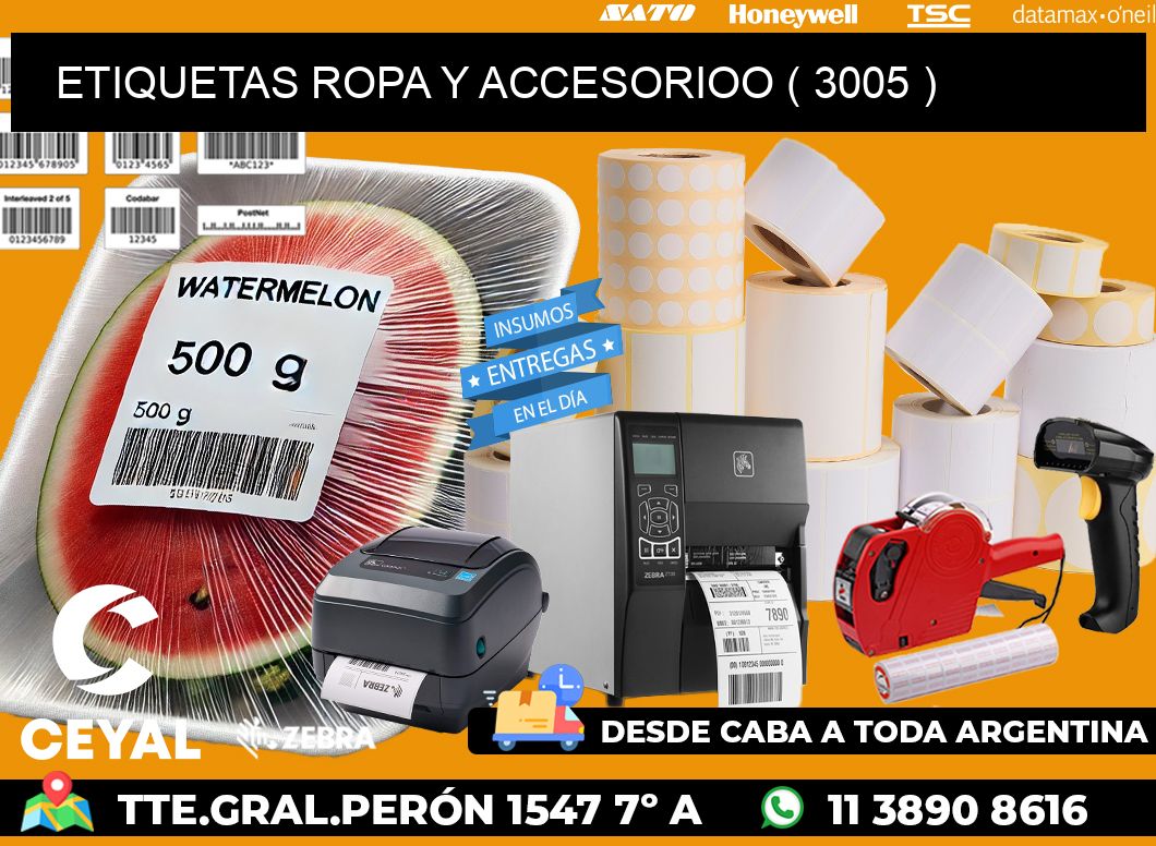 ETIQUETAS ROPA Y ACCESORIOO ( 3005 )