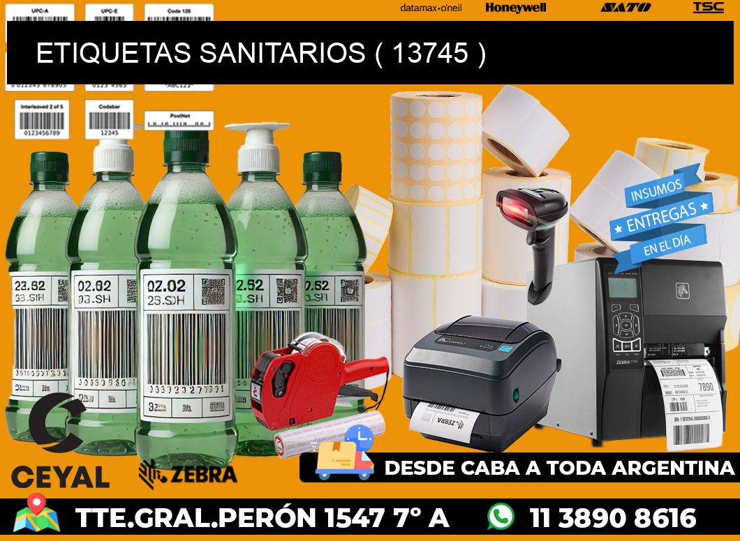 ETIQUETAS SANITARIOS ( 13745 )