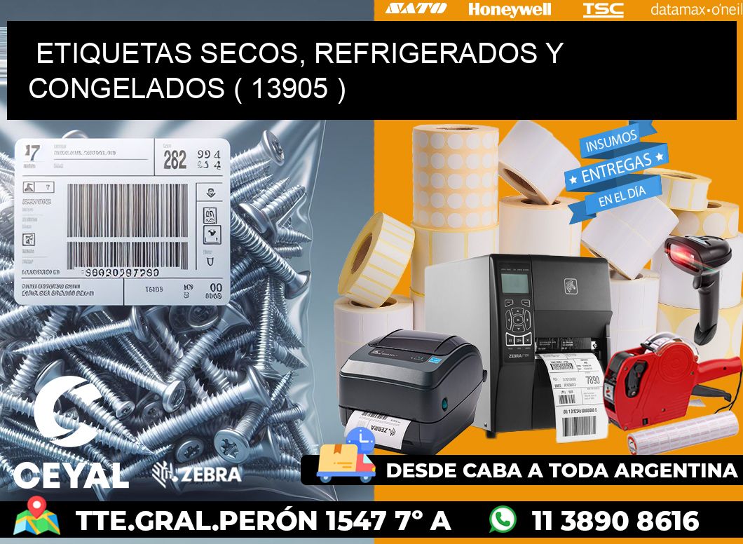 ETIQUETAS SECOS, REFRIGERADOS Y CONGELADOS ( 13905 )