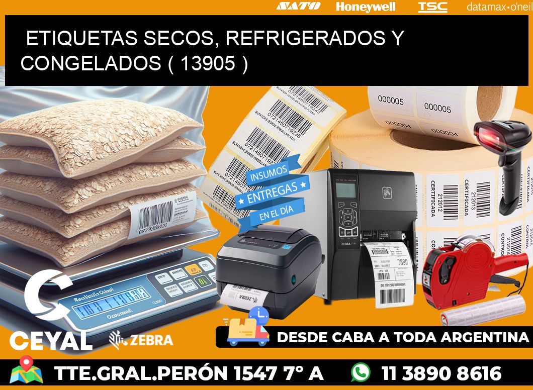 ETIQUETAS SECOS, REFRIGERADOS Y CONGELADOS ( 13905 )