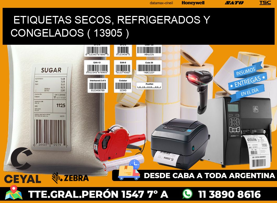 ETIQUETAS SECOS, REFRIGERADOS Y CONGELADOS ( 13905 )