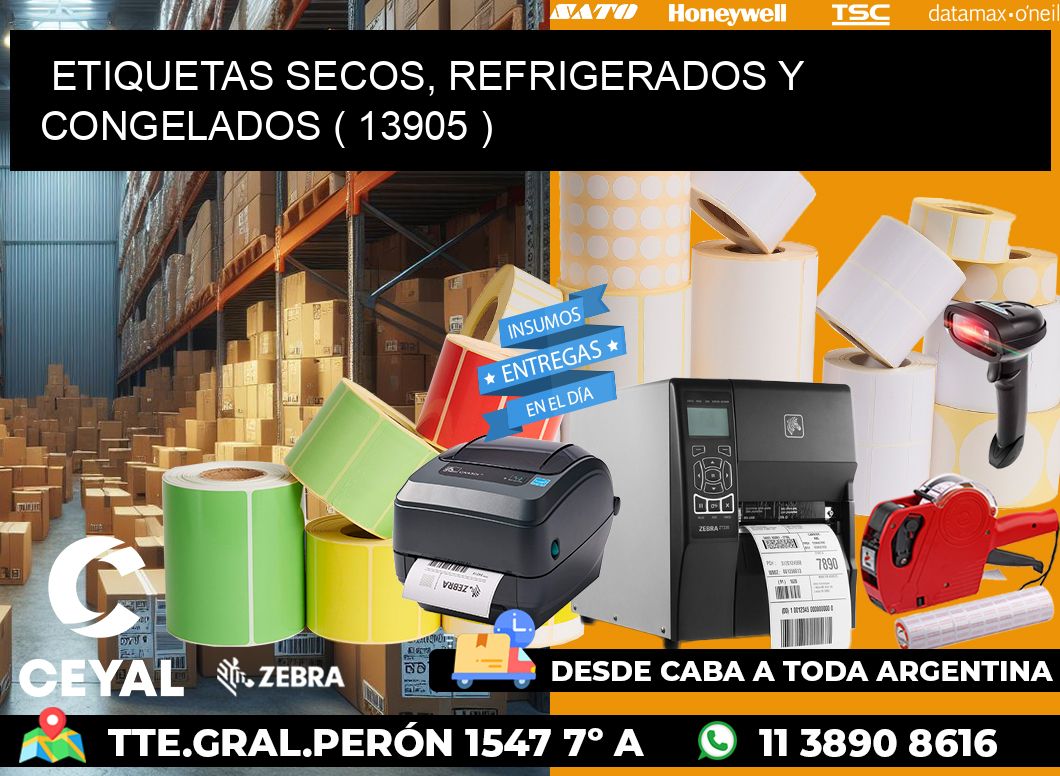 ETIQUETAS SECOS, REFRIGERADOS Y CONGELADOS ( 13905 )