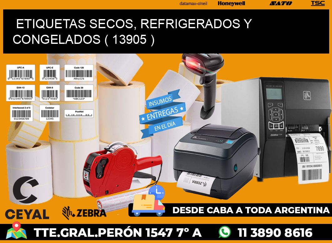 ETIQUETAS SECOS, REFRIGERADOS Y CONGELADOS ( 13905 )