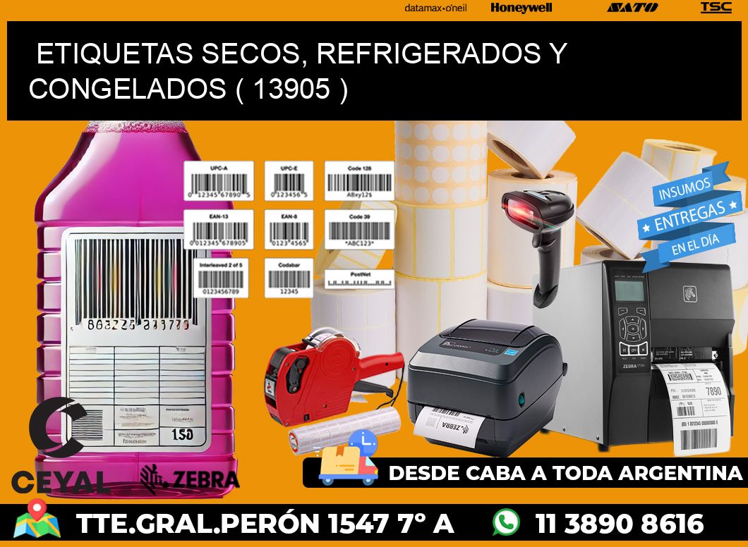 ETIQUETAS SECOS, REFRIGERADOS Y CONGELADOS ( 13905 )