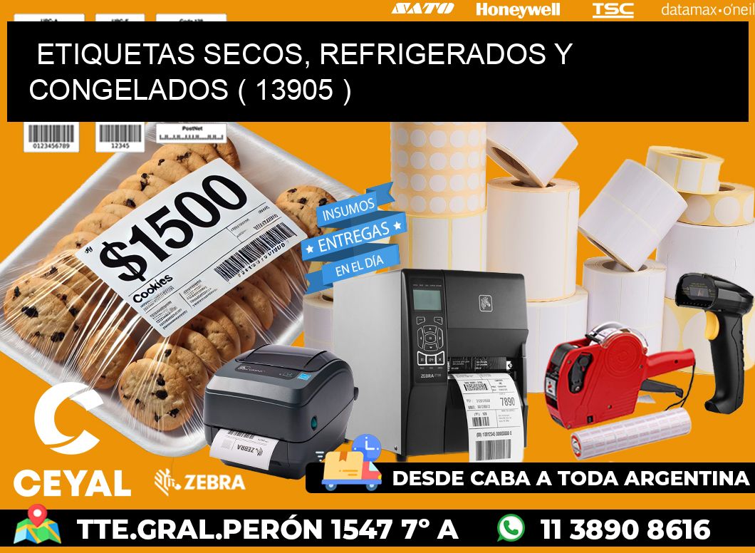 ETIQUETAS SECOS, REFRIGERADOS Y CONGELADOS ( 13905 )