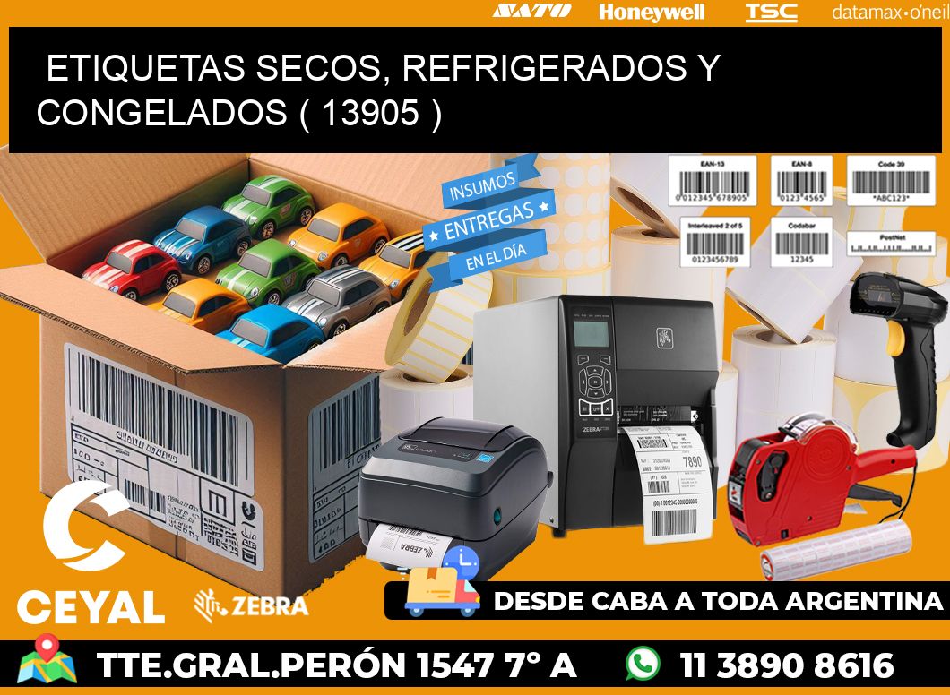 ETIQUETAS SECOS, REFRIGERADOS Y CONGELADOS ( 13905 )