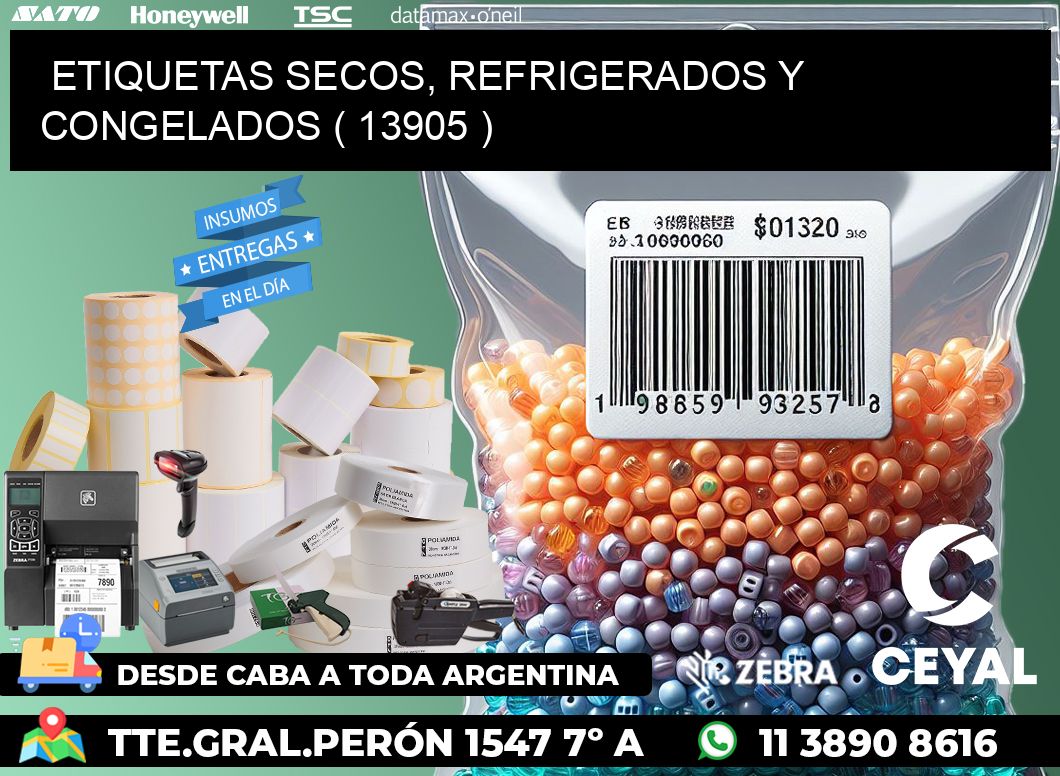 ETIQUETAS SECOS, REFRIGERADOS Y CONGELADOS ( 13905 )