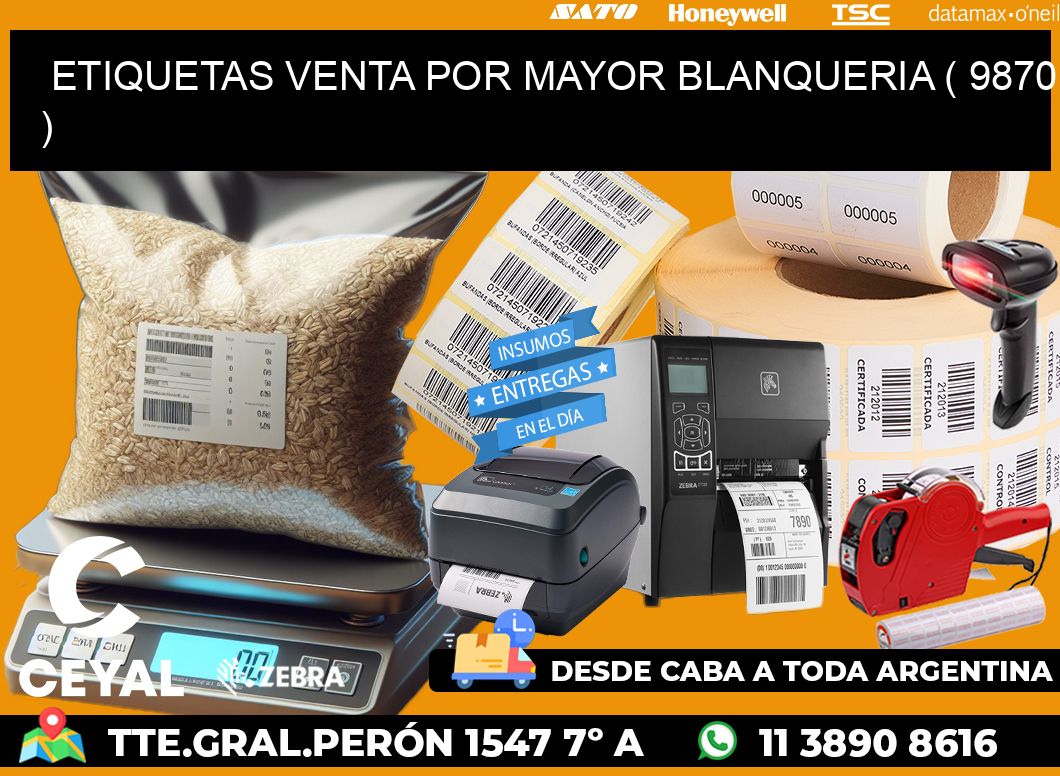 ETIQUETAS VENTA POR MAYOR BLANQUERIA ( 9870 )