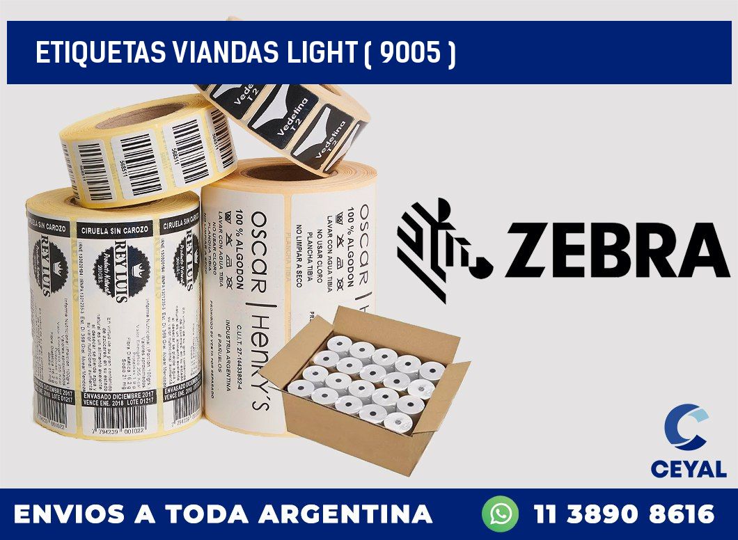 ETIQUETAS VIANDAS LIGHT ( 9005 )