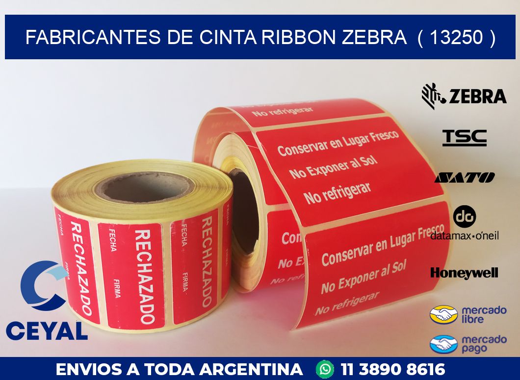 FABRICANTES DE CINTA RIBBON ZEBRA  ( 13250 )