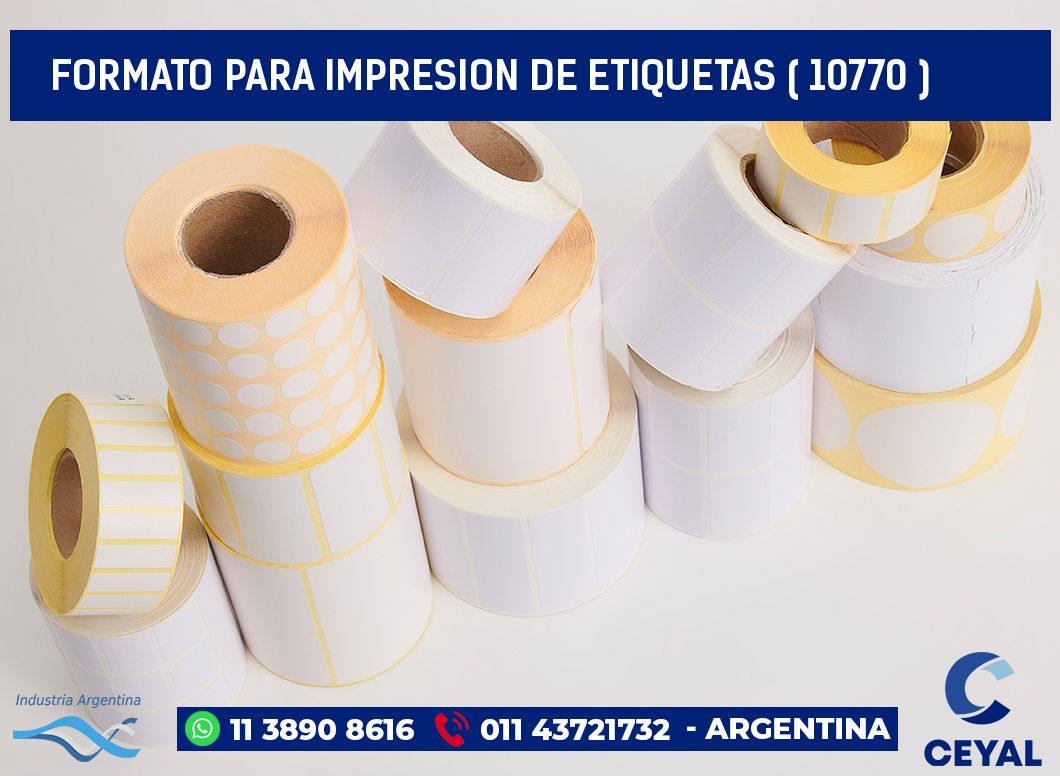 FORMATO PARA IMPRESION DE ETIQUETAS ( 10770 )