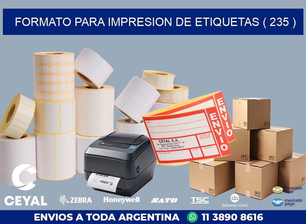 FORMATO PARA IMPRESION DE ETIQUETAS ( 235 )