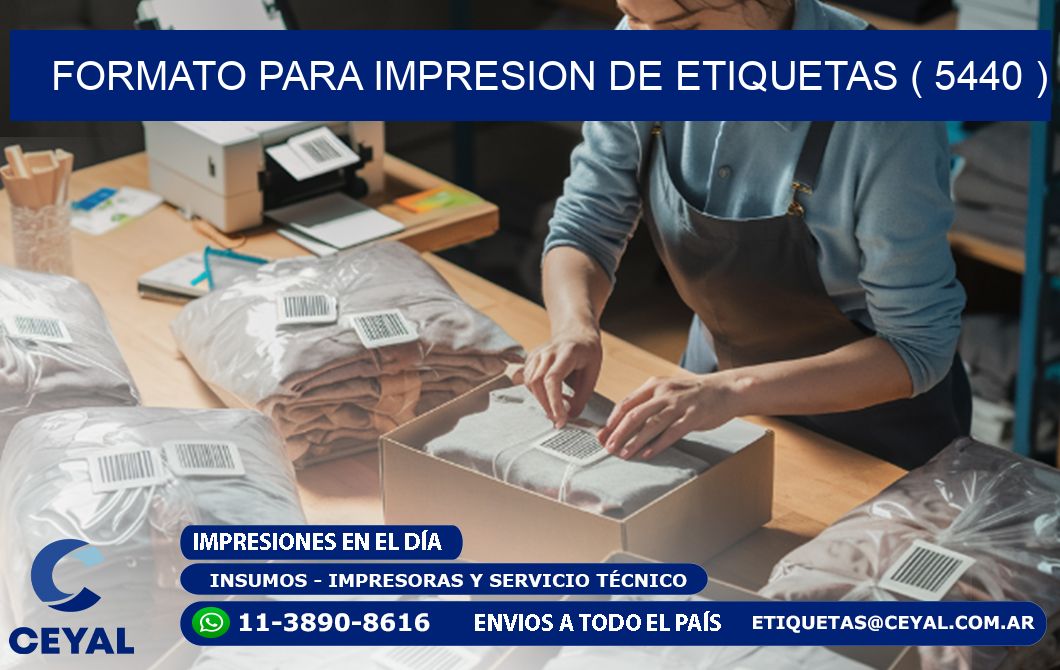 FORMATO PARA IMPRESION DE ETIQUETAS ( 5440 )