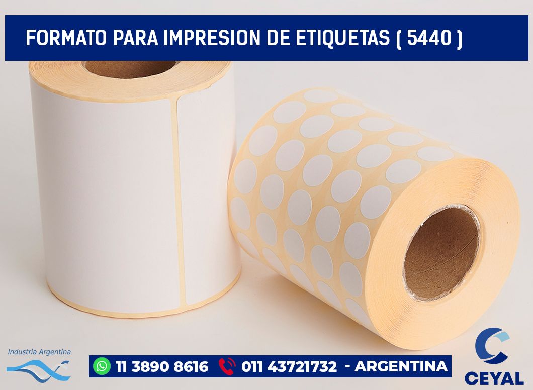 FORMATO PARA IMPRESION DE ETIQUETAS ( 5440 )