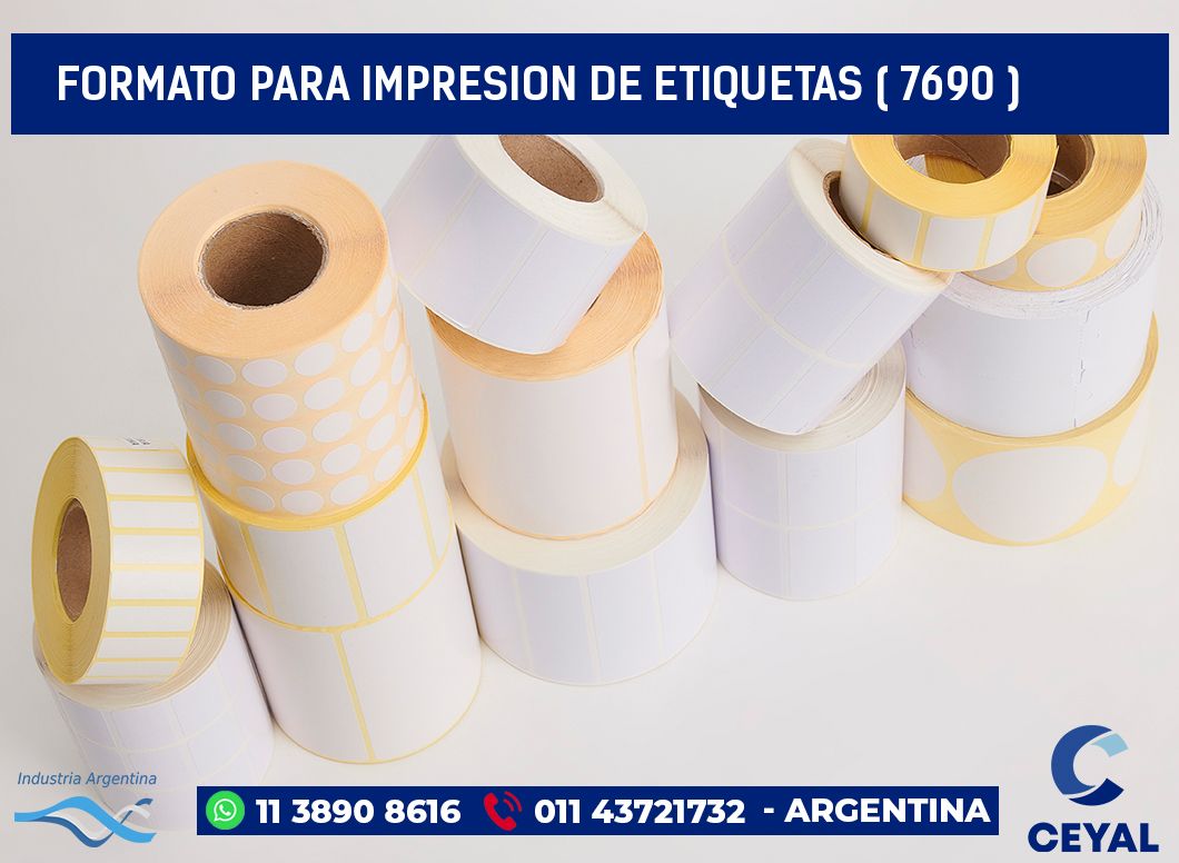 FORMATO PARA IMPRESION DE ETIQUETAS ( 7690 )
