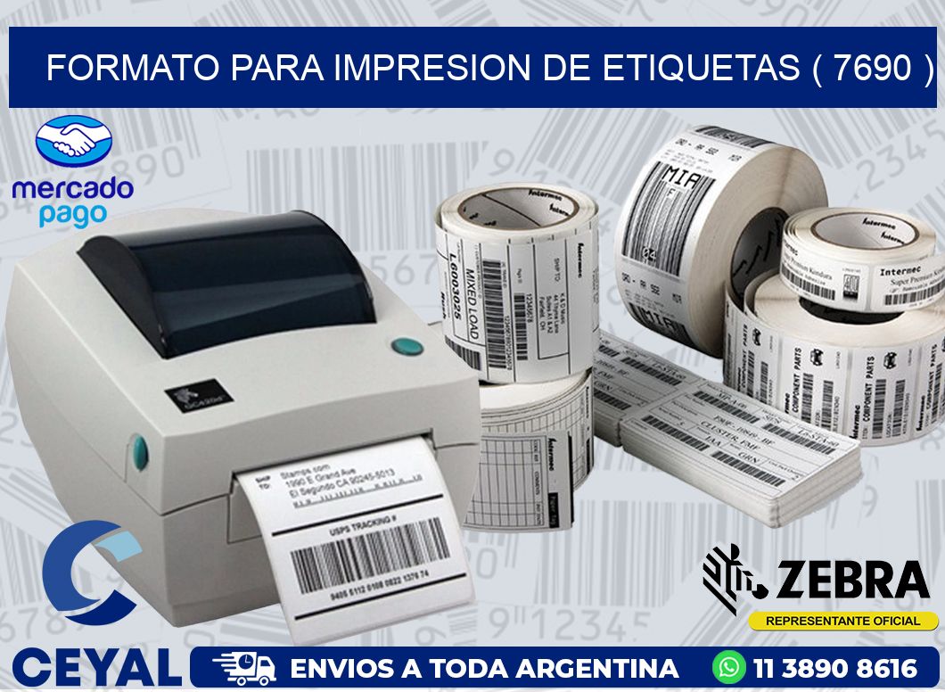 FORMATO PARA IMPRESION DE ETIQUETAS ( 7690 )